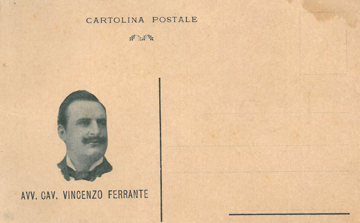 Cartolina postale avv. Vincenzo Maria Ferrante